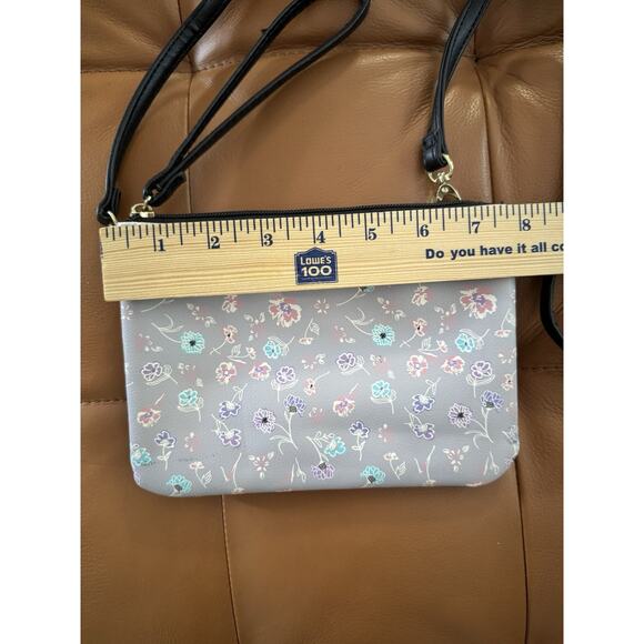 Betsy Johnson Lilac Floral Leather Mini Crossbody Bag Coquette Boho Summer - Picture 12 of 12